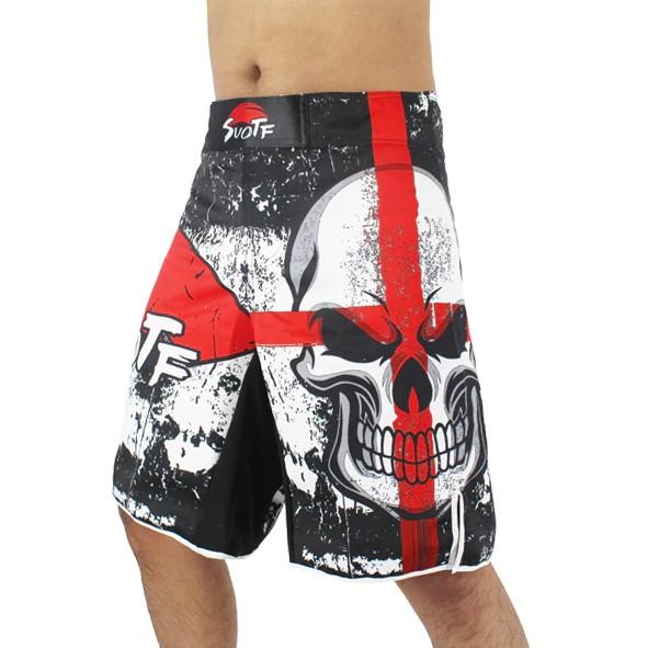 MMA Black Boxing Skull Motion Picture Cotton Loose Size Training Kickboxing Shorts Muay Thai Shorts günstige MMA Shorts