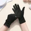 Women's Windproof Touch Screen Cycling Gloves - Velvet Cotton for Spring and Autumn