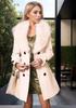 European Style Women's Wool Coat with Large Fur Collar - Double-Breasted, Available in Autumn/Winter Sizes
