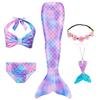 Dívky Ocas mořské panny do bazénu Plavky s ocasem mořské panny Bikini Plavky Halloweenský kostým Cosplay Lze přidat monoploutev