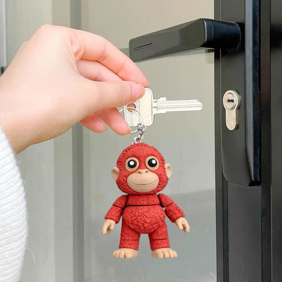 Keychain Punch Monkey His Tiny Plush Buddy Keychain Backpack Purse Car Bag Key Chain Pendant Accessories