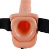 Hollow Strap-On - FETISH FANTASY SERIES - 22,9 Cm - Harnais Élastique - Sans Phtalates - Inclus Masque