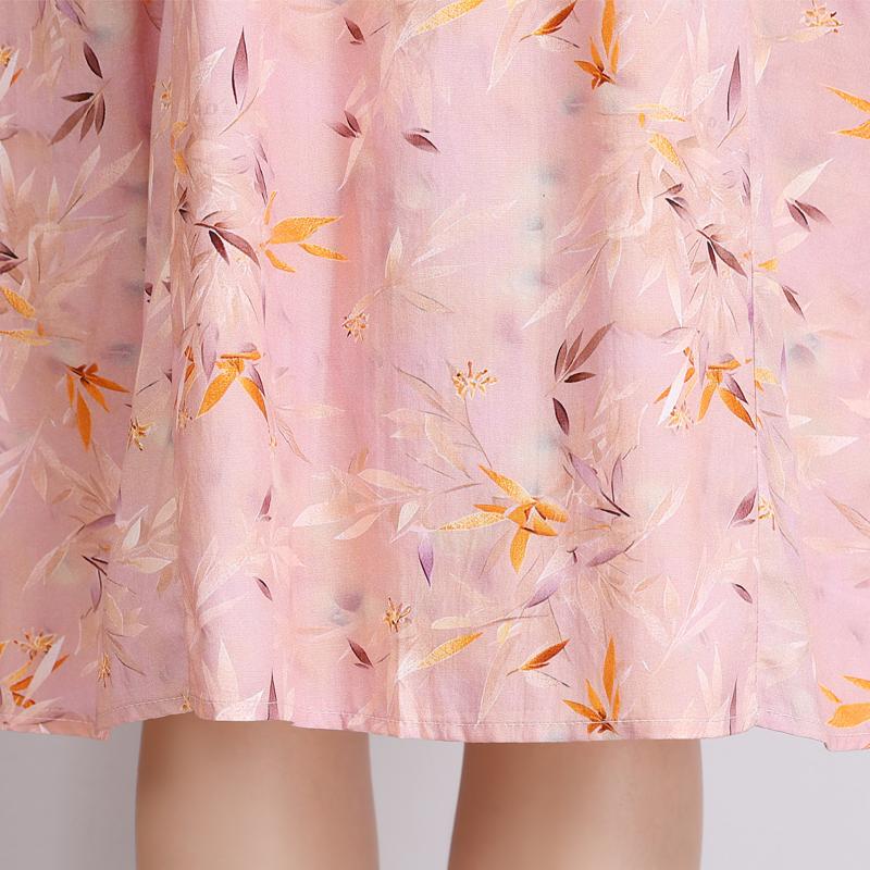 Elegant Woman Summer Dress Casual Loose Short Sleeve Long Dresses Plus Size Woman Clothing