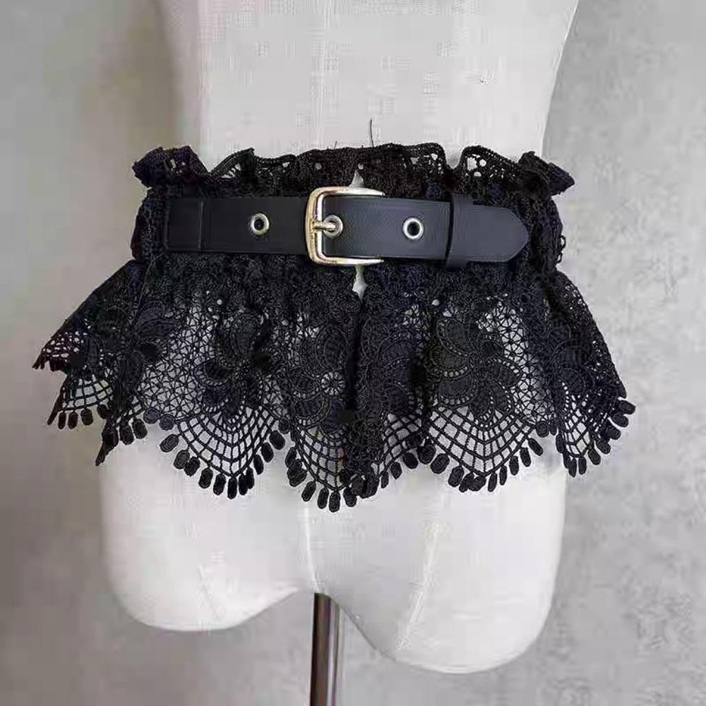 Lace Belt Elastic Elastic Lace Belt Wide Waist Band Fashionable Fashion Waist Belt For Skirt Dress Shirt 70cm чёрный