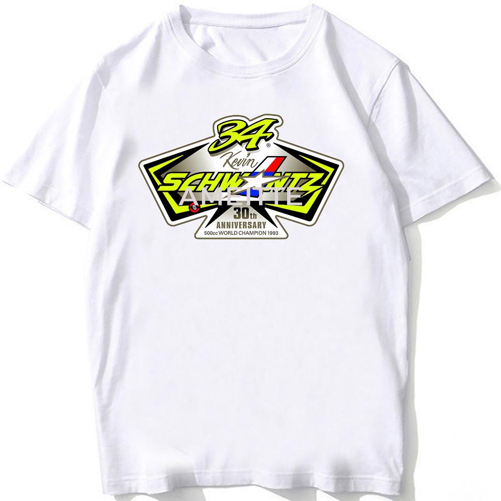 Kevin Schwantz 34 Gp 500cc Race Legend Rider T-shirt Unisex Unisex Manica Corta Cool Ragazzo Ciclo Top Bianchi Unisex Motocicletta Ride Magliette