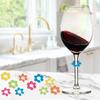 Markers for glasses and tumblers, flowers, 10 pcs.