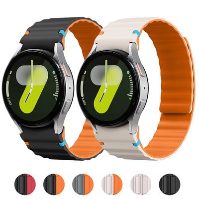 Magnetic Band for for Samsung Galaxy Watch 7/FE/5 Pro/6/4 Classic 44mm 40mm Silicone Loop Strap Replacement Bracelet Accessories