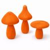 Decoratieve oranje paddenstoelen, set van 3, decoratie voor een plank of ladekast