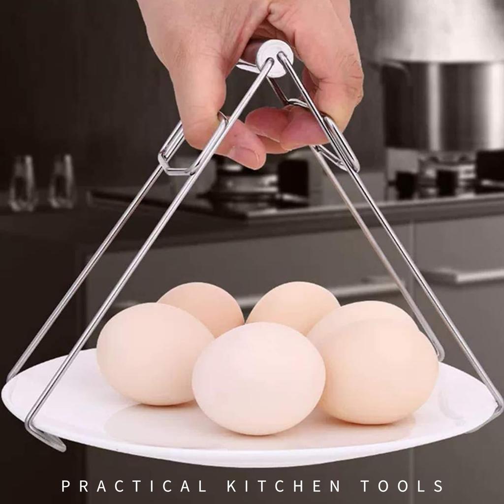1 Pcs Collapsible Stainless Steel Bowl Gripper Kitchen Tool for Air Fryer Hot Plate Bowl Clip