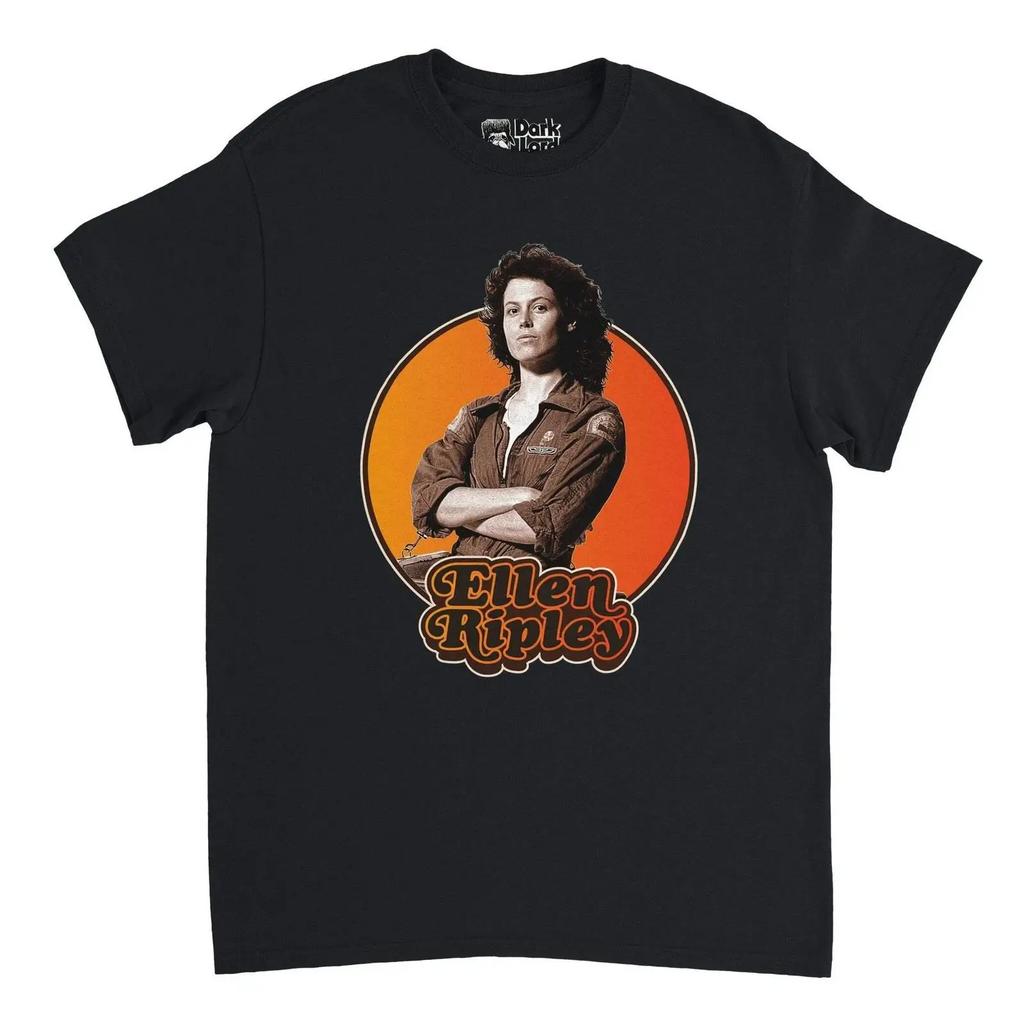 Ellen Ripley Alien Movie T Shirt Vintage Stretched Graphic Top For Everyday Wear Unisex Homme Fashion Designer Clothes