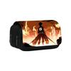 Attack Titan On  Anime Pattern Student Double Layer Flip Cover Bag Stationery