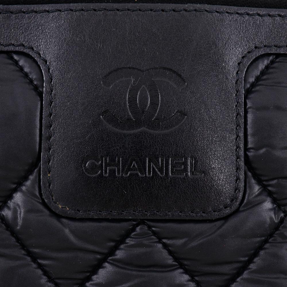 CHANEL Cococoon Handbag A48610 Small tote reversible black Nylon Women Used