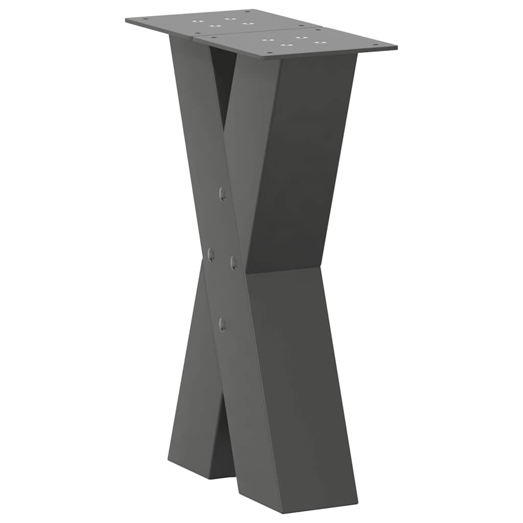 Vidaxl Nogi Do Stolika Kawowego, 2 Szt., Antracyt, Stal