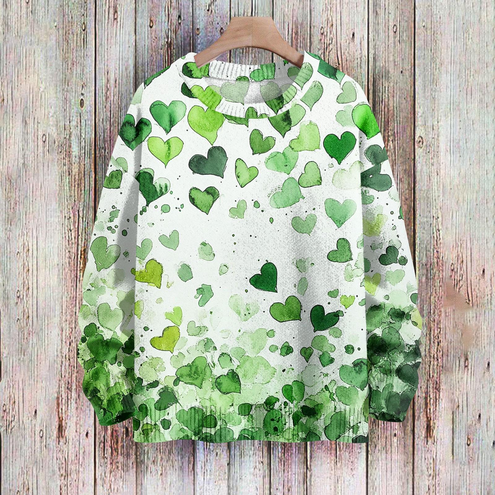 

Счастливые толстовки для женщин вязаный свитер симпатичная рубашка осенний круглый вырез пуловер топы L