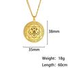 Dawapara Money Talisman of Mammon Pendant Necklace Wealth Abundance Amulet Spiritual Jewelry Stainless Steel Necklace