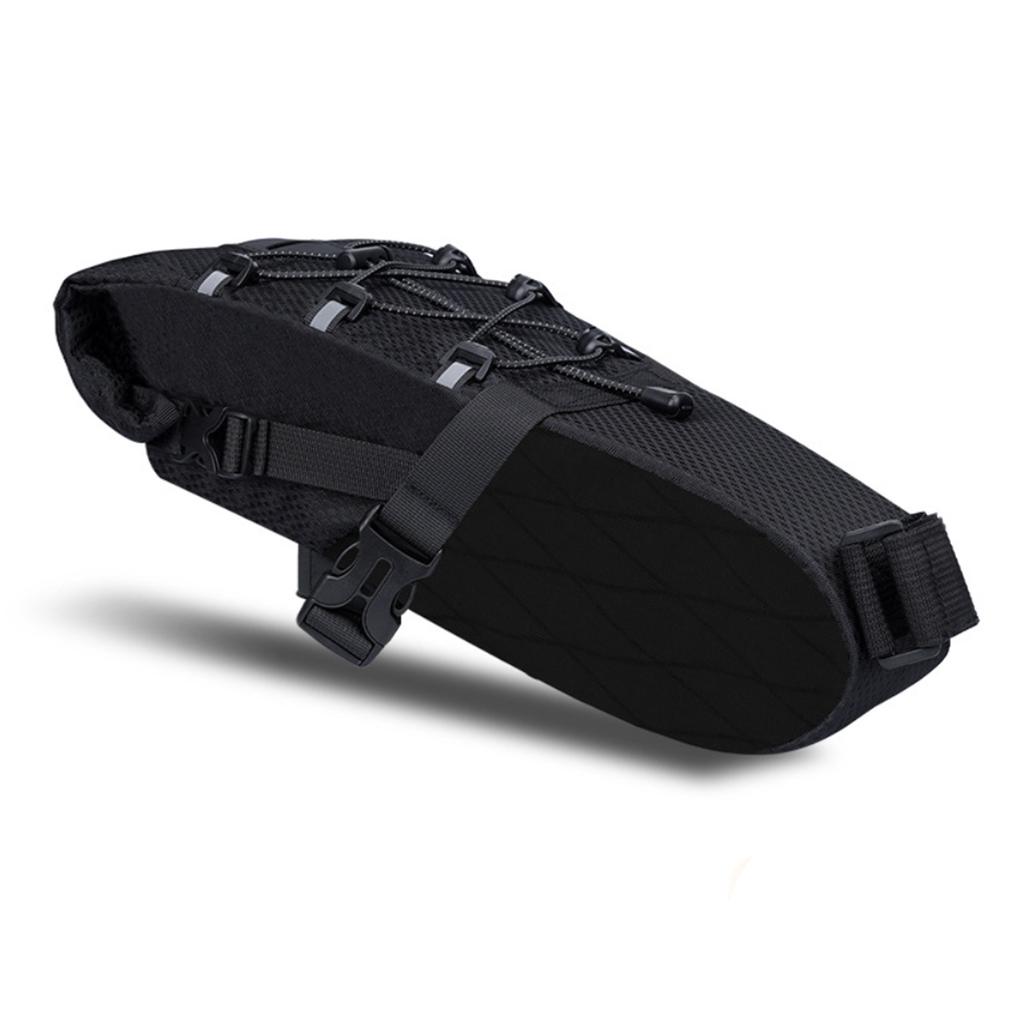 Bike Saddle Bag 5.8L Large Capacity Under Seat Pack for Mountain Road Bikes Long Distance Travel Black
