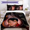 Elvis 3pcs Bedding Set Duvet Cover Closure Includes 1 Duvet Cover & 2 Pillowcases for All Seasons Bedroom Home Dorm Decor