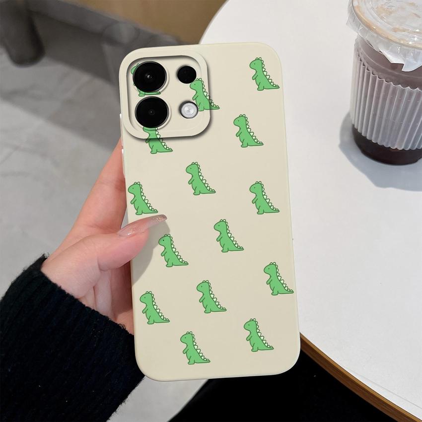 For Oppo Realme 7 10 8 9 5 6 Pro Plus K13 A5 A5X Phone Covers Cute Dinosaur Patterns Liquid Silicone Anti Drop Premium Protection Cases For Oppo Shell