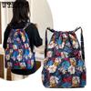 Women's Drawstring Backpack Nylon Drawstring Large Capacity Backpack Lightweight Travel Backpack