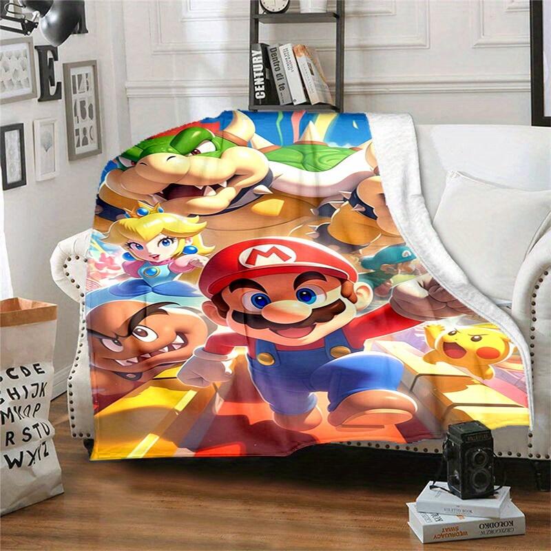 1pcSuper Mario Bros. Plush Blanket - Soft and Comfortable for All Seasons, Makes a Great Gift!B06013m