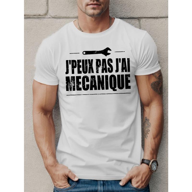 European Sizes Fun French Men s Short Sleeve T-shirt Summer T-shirt Top S