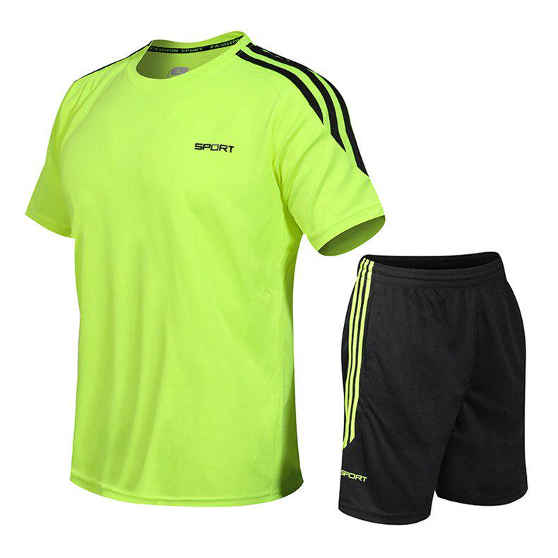 Ensemble de sport 2 pièces (tee-shirt et short) en 7 tailles (M à 5XL)