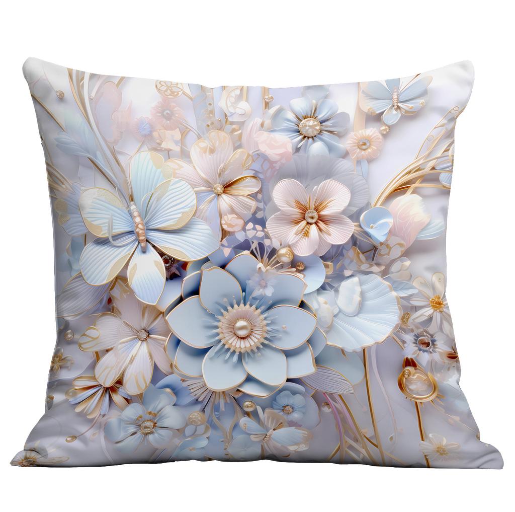 New Retro Imitation Three-dimensional Flower and Bird Pillowcase Home Living Room Sofa Cushion Pillowcase Decoration