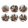 6pcs Snowman Santa Claus Coaster Wooden Coffee Cup Mat Christmas Drink Coaster  Christmas Party