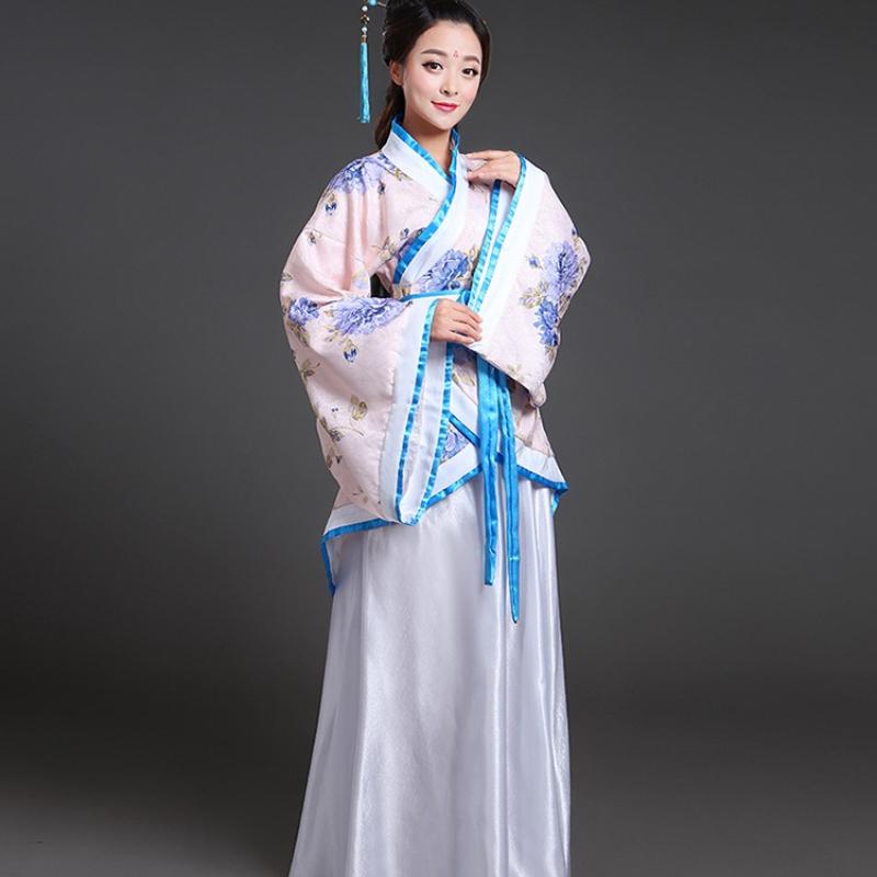 

Жіночий Hanfu Китайський одяг Квіткова дівчинка Традиційна сценічна сукня Жіноча танцювальна сукня Дорослий Фея S