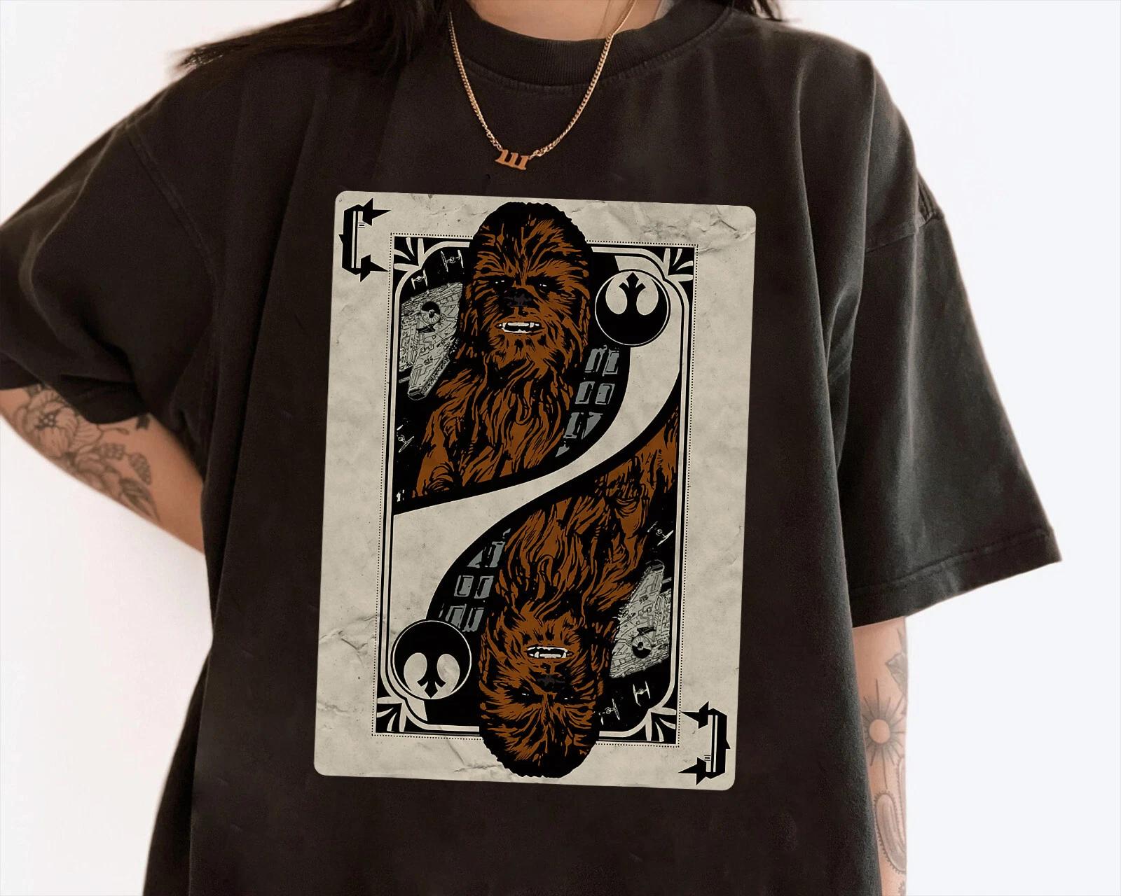 Star Wars Chewbacca Playing Card Rebel Card Unisex Adult Kid Shirt 3XL