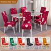 1Pc Christmas Dinner Chair Covers Stretch Dining Room Seat Cover Elastic Chair Protective Case For Restaurant Banquet Xmas Decor