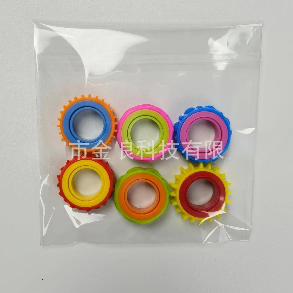 New Fidget Toys - Silicone Sensory Fidget Rings For Adults Teens Massager Stress Relief Relax Fidget Toy For Autism Anxiety