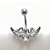 Minimalist Angel Wings Navel Piercing Ring Sexy Hypoallergenic Stainless Steel Belly Button Body Jewelry for Women
