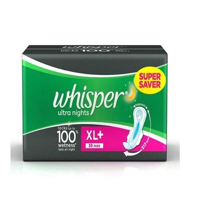Whisper Ultra Overnight hygienické vložky XL+ Wings - počet 30