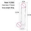 Jiuxi Realistic Clear TPE Dildo - Soft, Transparent Adult Toy for Women