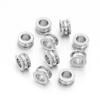 10-20pcs/lot Stainless Steel Spacer Beads Big Hole Loose Beads Fit 4 5mm Round Leather Cord DIY Bracelet Necklace Jewelry Making