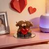 Alla hjärtans dag Höglandsboskap Figurin Harts Kärlekshjärta Höglandsboskap Staty Romantisk Gårdsbordsprydnad för Kök Trappstegshylla Heminredning
