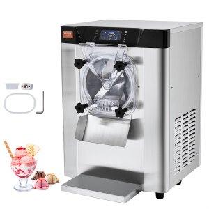 VEVOR Commercial Ice Cream Machine, 12 L/H Yield, 1295W Single Flavor Countertop Hard Serve Ice Cream Maker, 4.5L Stainless Steel Cylinder