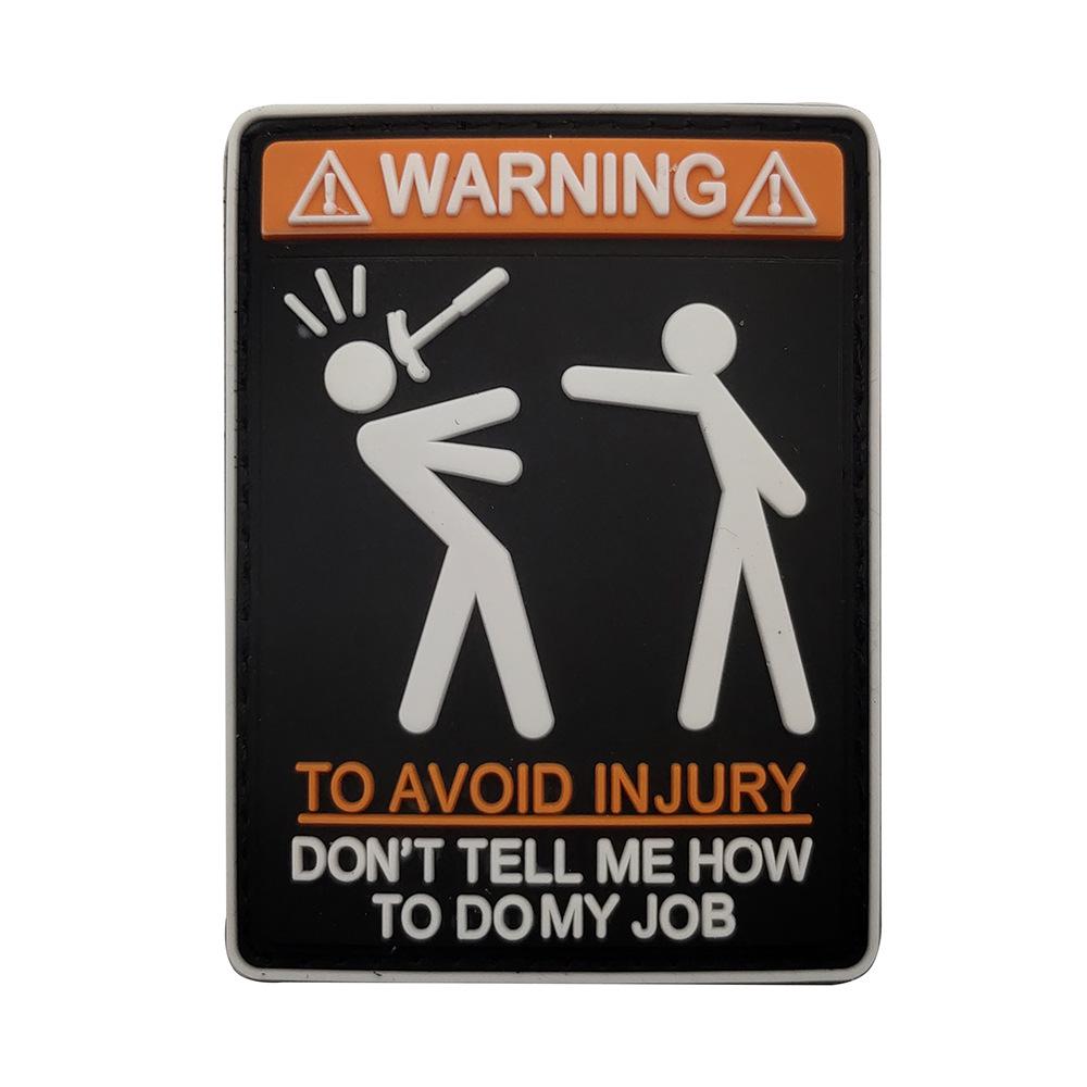 Sea Customer Creative Morale PVC Patch: Outdoor Warning Sticker Armband