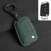 Car Flip Key Case Cover For VW Volkswagen Golf 7 MK7 Tiguan MK2 For SEAT Ateca Leon FR 2 Ibiza Skoda Octavia Suede Auto Keychain