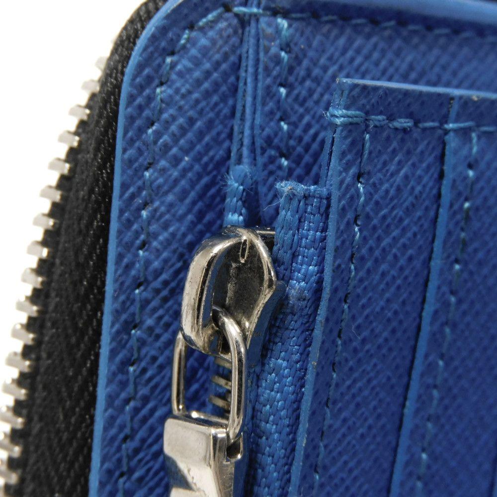 Used 12564 Zippy Wallet Vertical M30070 7940 New Zip Around Black Blue Taiga Noir Men's from Japan AUTHENTIC