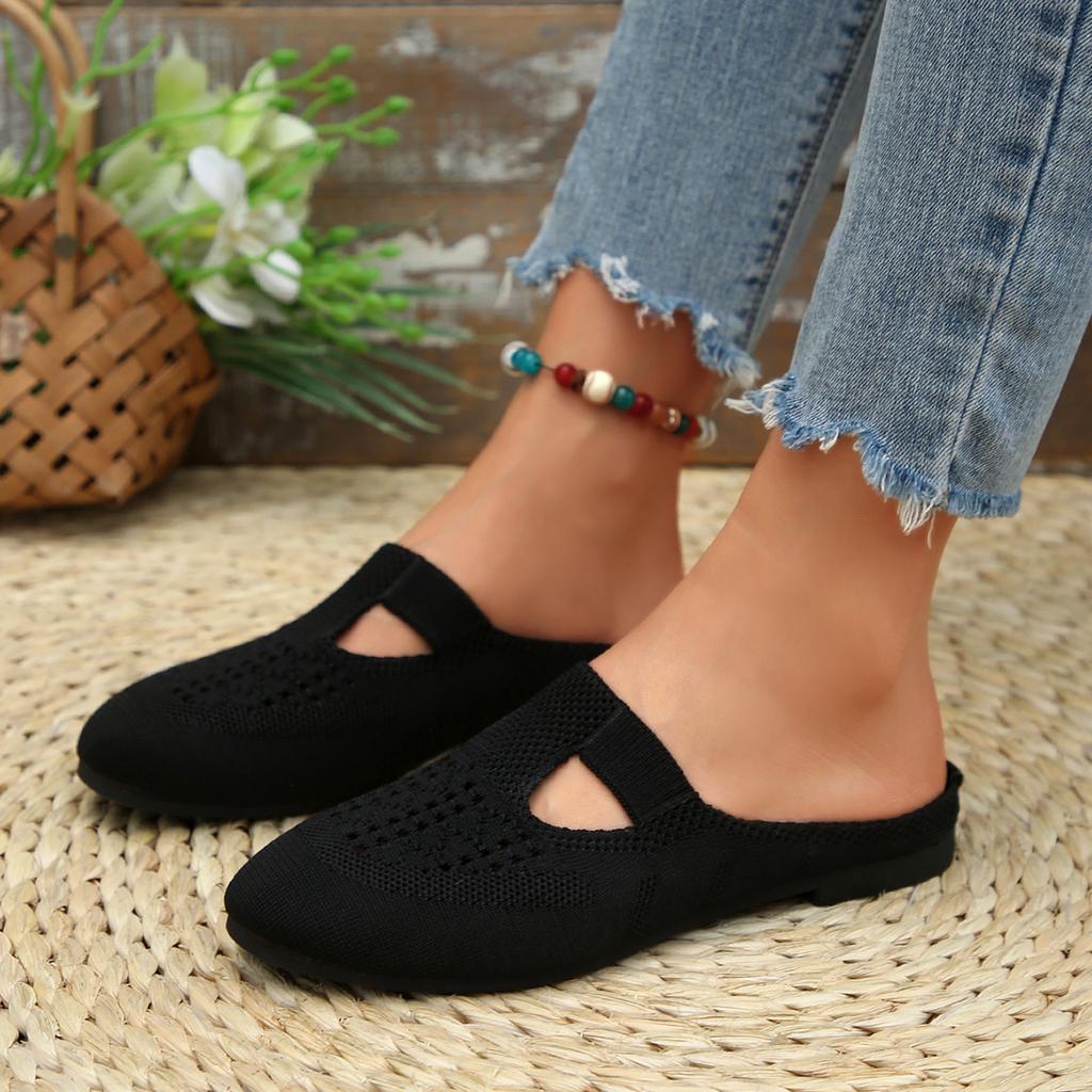 Fashion Women's Shoes Casual Sneaker Soft Sole Lightweight Slip on Casual Shoes Half Drag Daily Comfy Mules Women's Summer Shoes