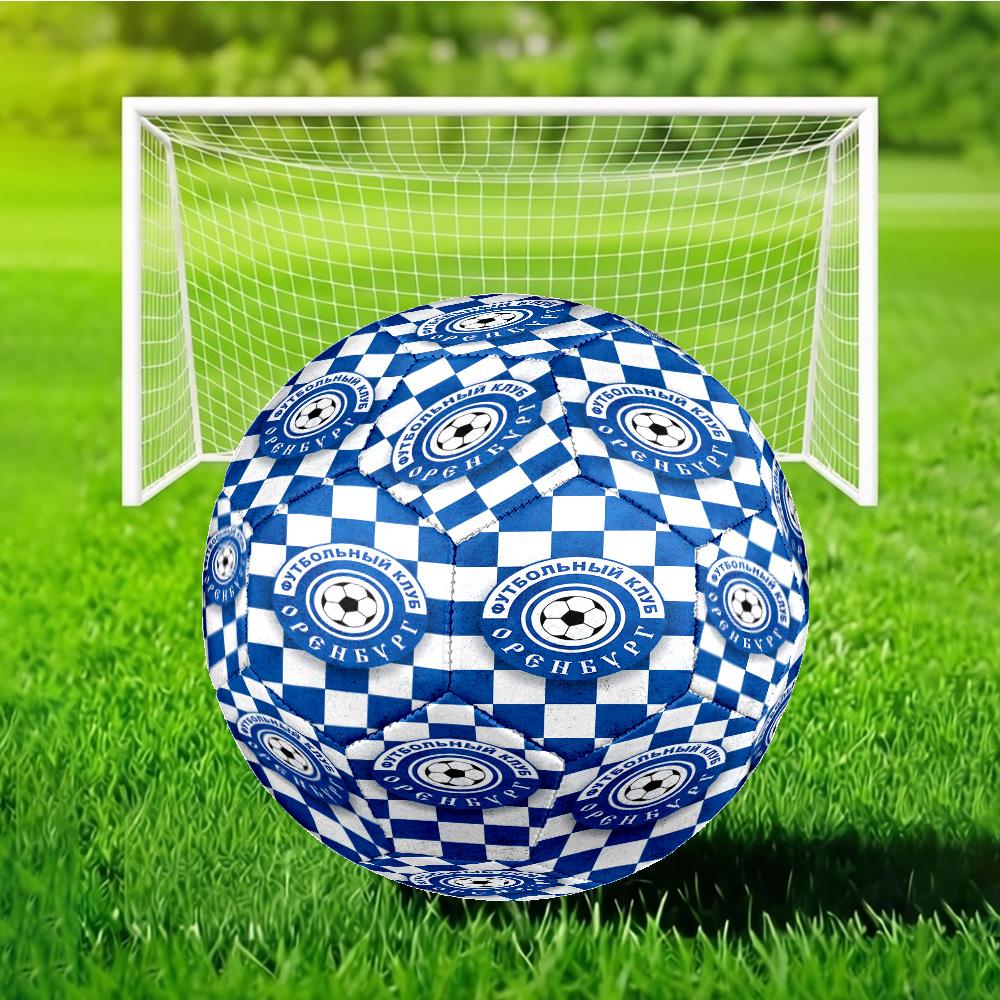 Soccer Club Emblem Design Printed Size 5 Soccer Ball - Durable, Machine-stitched, Soft and Comfortable, Suitable for Training and Matches Gift