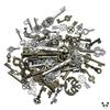 Mixed Alloy Key Pendants Vintage Style Steampunk Gear Skeleton Key Charms for Jewelry Making Craft Supplies