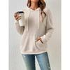 2023 Autumn/Winter European & American Knit Hooded Ribbed Kangaroo Pocket Long Sleeve Sweatshirt
