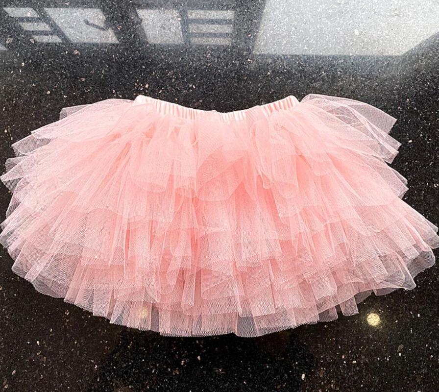 Falda Tutú de 6 Capas para Niñas para Cumpleaños Princesa Mini Fiesta Tul