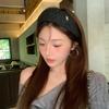 Autumn Winter Wide Velvet Headband for Women, Soft Plush High Crown Crush-Proof Hair Band Vintage Style