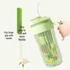 Portable Double Drink Cup with Lid - Large Capacity Glass for Tea & Water Separation, Cold Brew, Thickened Glass, Handle & Straw Included