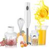 Set de mixeur plongeant, mixeur plongeant 5 en 1 anti-éclaboussures, mixeur plongeant électrique, avec pied mélangeur en acier inoxydable, aide culinaire mixeur plongeant multifonctionnel