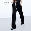 MO&Co. Women's Velvet-Feel High-Waist Casual Pants